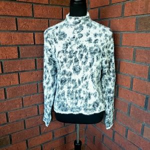 Philosophy Gray Leopard Print Sweater, Women's size S